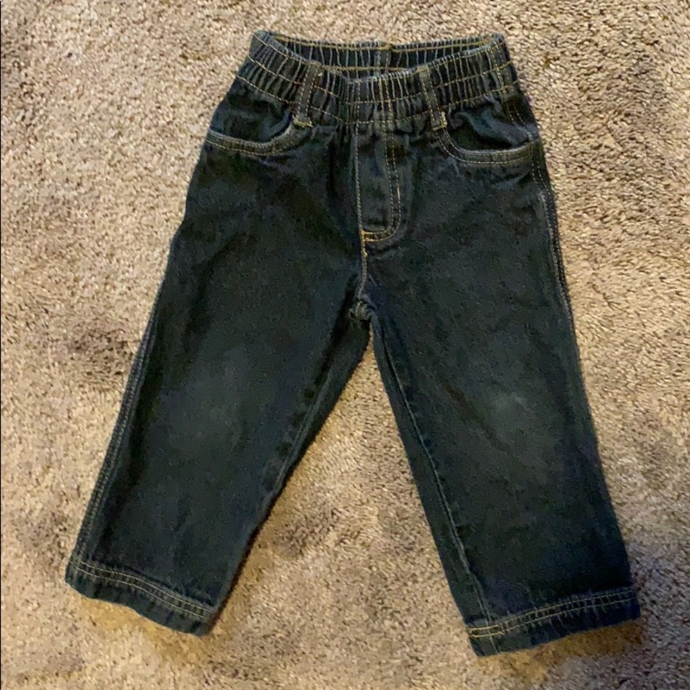2T boy jeans. Stretch waist. Easy up.